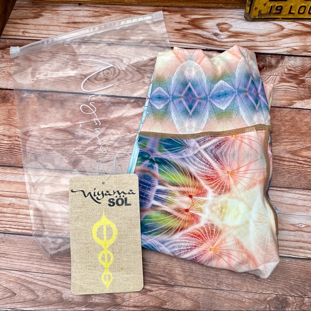 🆕🆕✨ NIYAMA SOL VINTAGE RARE DANDELION ENDLESS HI-WAIST LEGGING NWT XS + SMALL - Picture 2 of 12